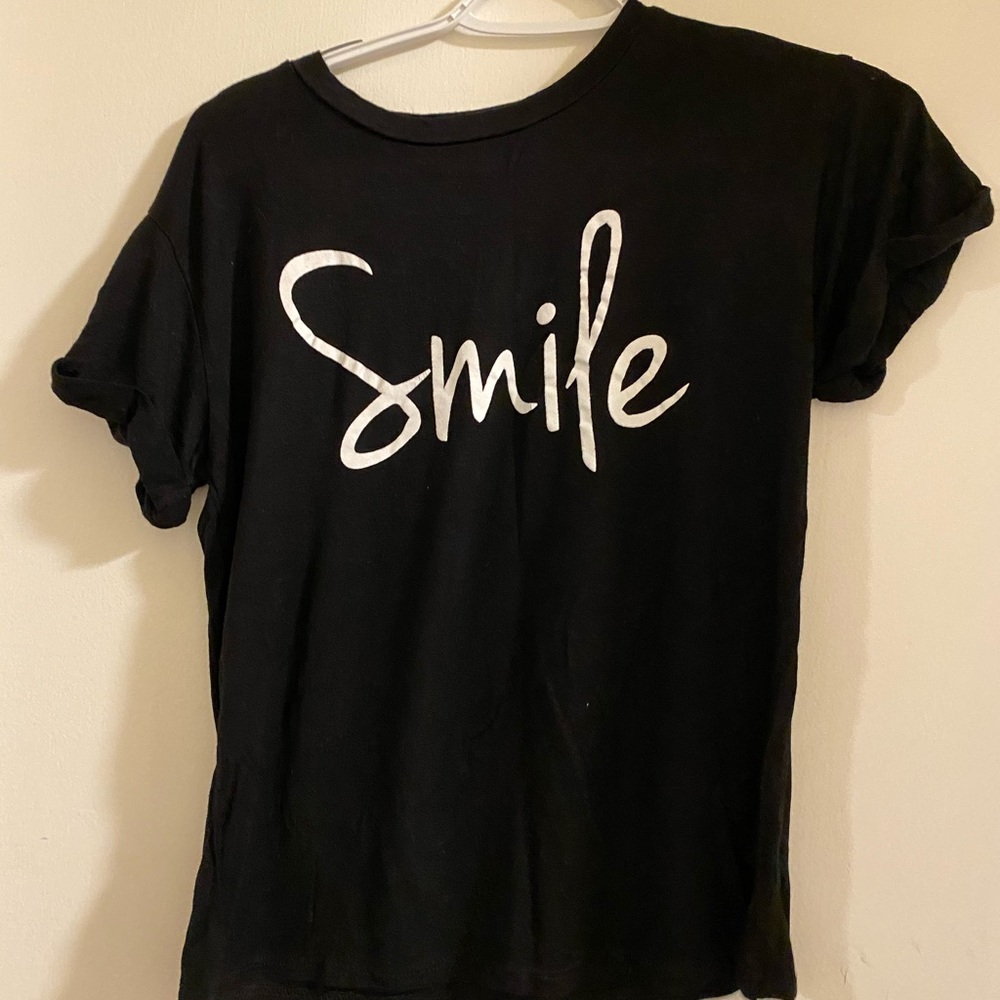 Black “smile” shirt